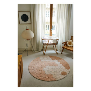 Lorena Canals - Honeycomb Round Rug | Pink