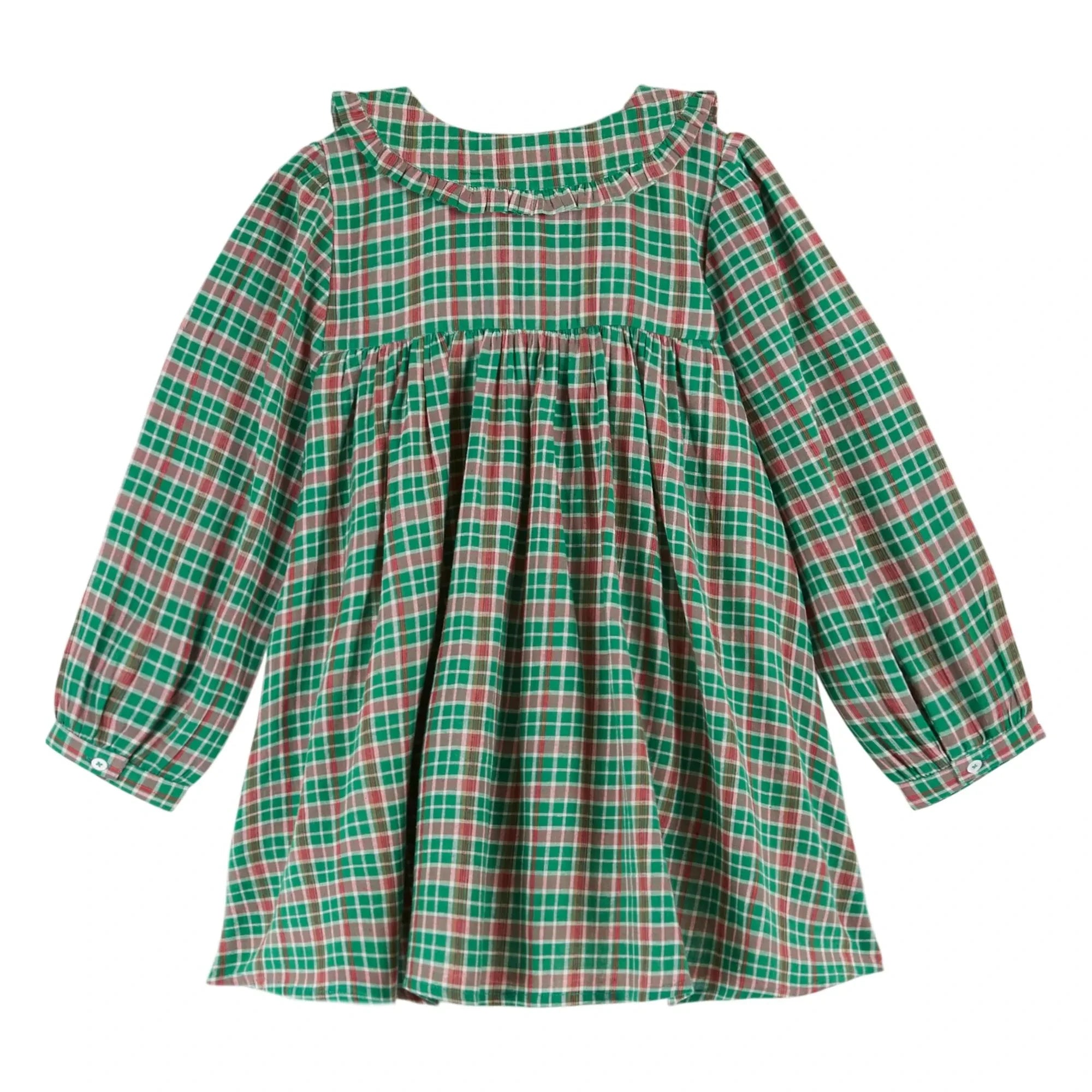 Emile et Ida - Carreaux Dress | Green
