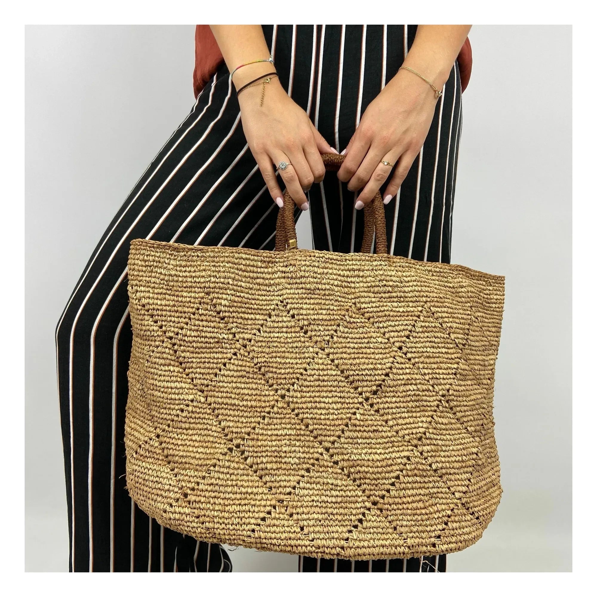 Camalya - Bururi Raphia Shopping Bag | Sand