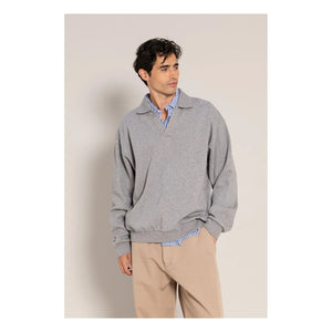Smallable Man - Bob Bisiklet Yaka Sweatshirt | Heather Grey