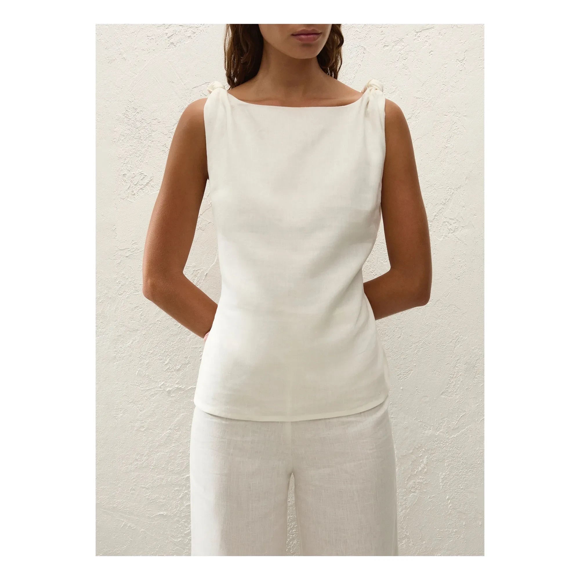 Faithfull the Brand - Ecru Top Flor Keten