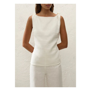 Faithfull the Brand - Ecru Top Flor Keten