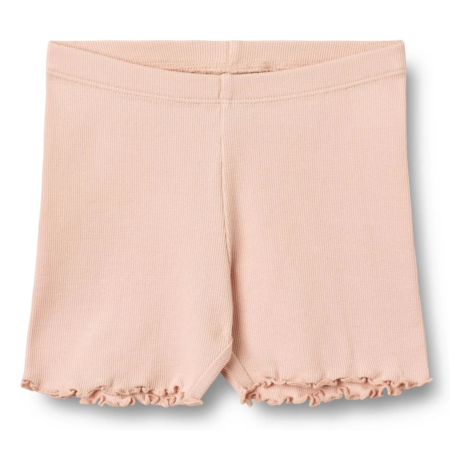 Wheat - Sine Ribbed Organic Cotton Shorts | Light Pink