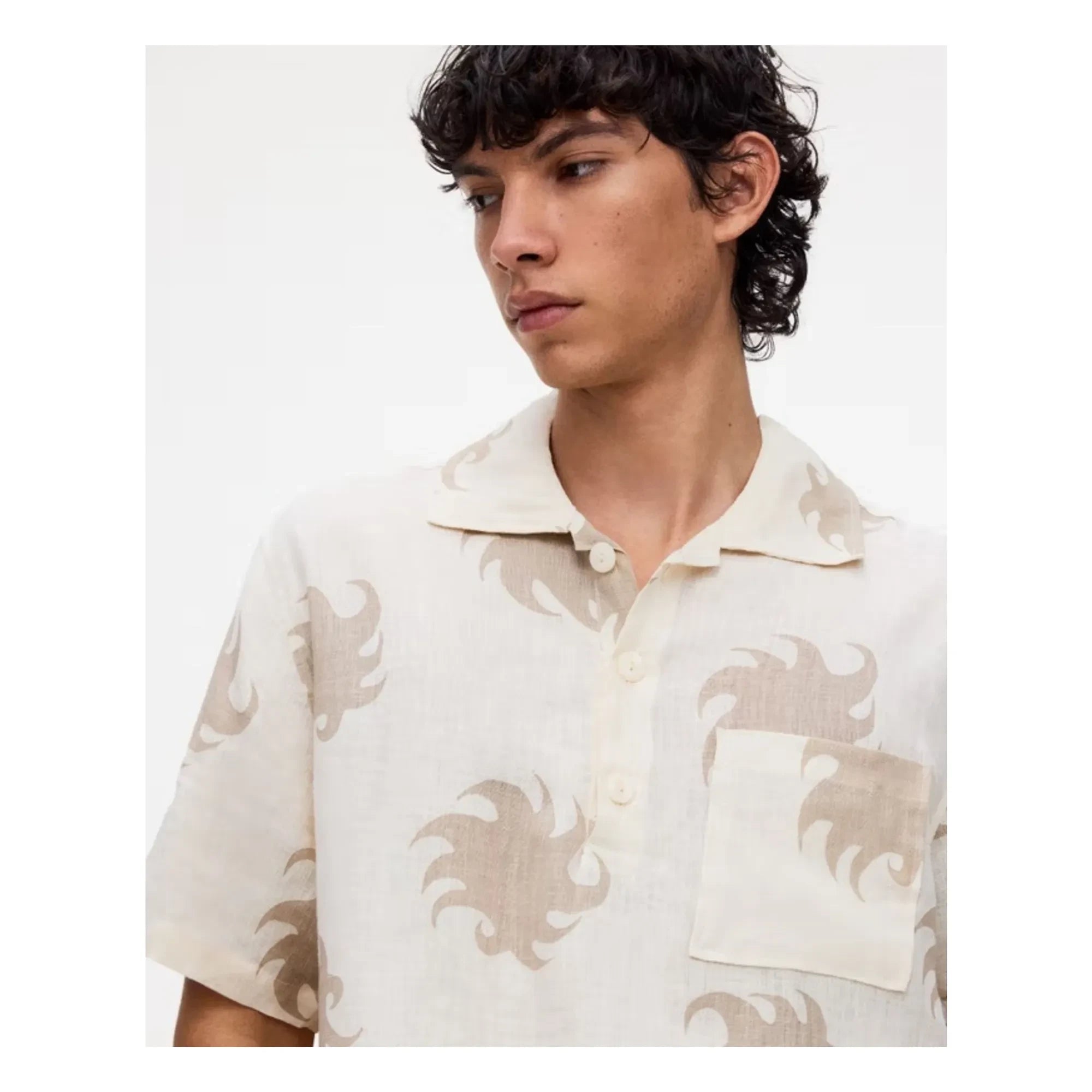 OAS - Hazel Ember Girona Linen Shirt | Beige