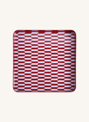 Present Time - Salerno Metal Tray | Burgundy