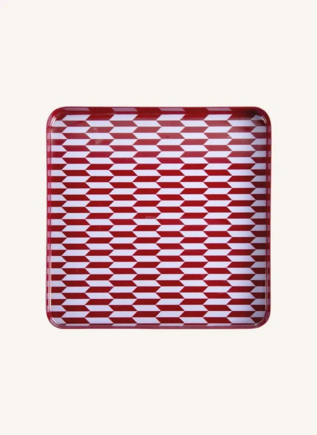 Present Time - Salerno Metal Tray | Burgundy
