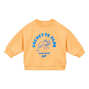 Arsène et Les Pipelettes - Sweat Shrimp Club Organic Cotton Baby | Apricot