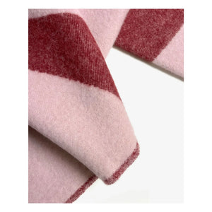 Maison Deux - Swirl yün battaniye | Bordo
