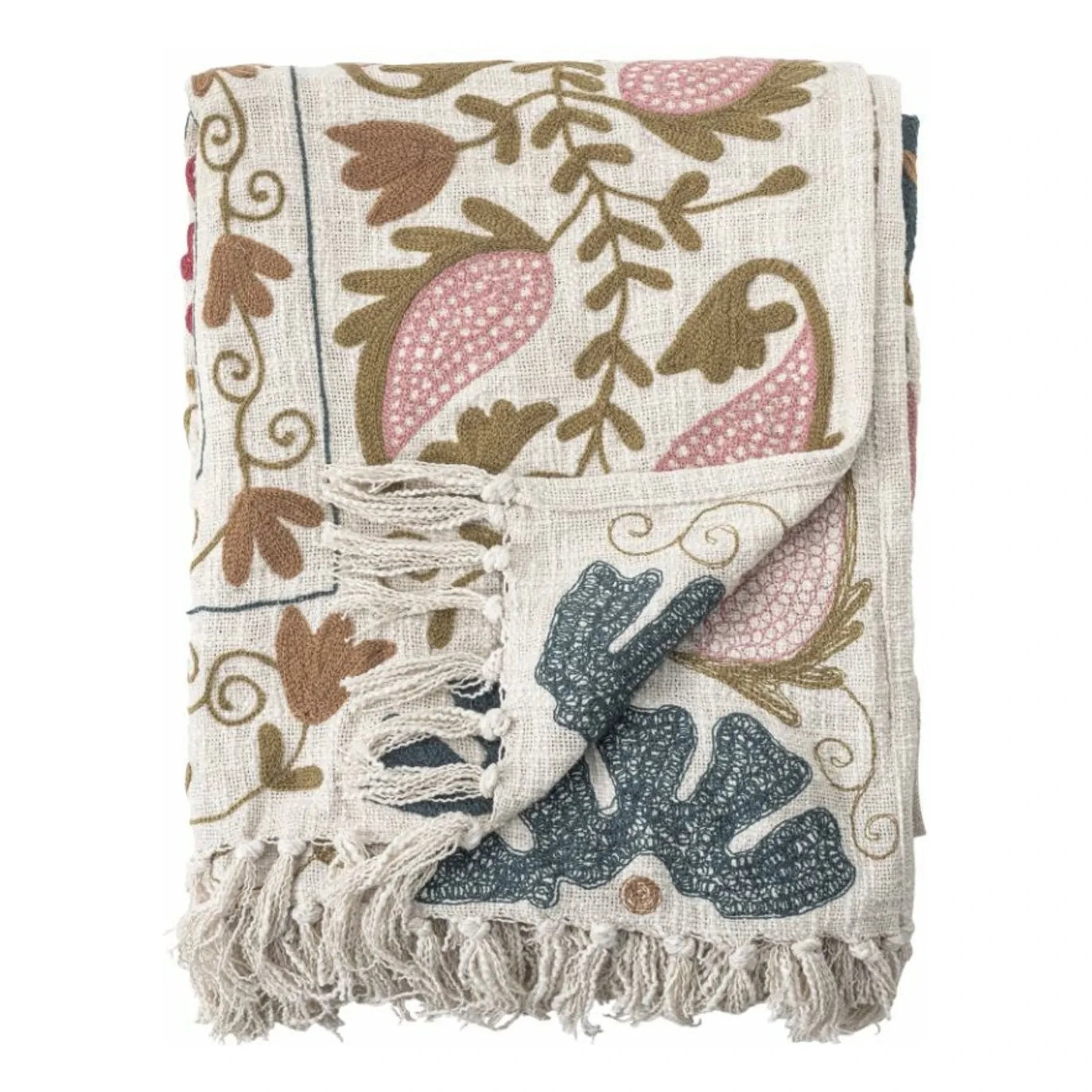 Bloomingville - Ceva Cotton Blanket | Pink