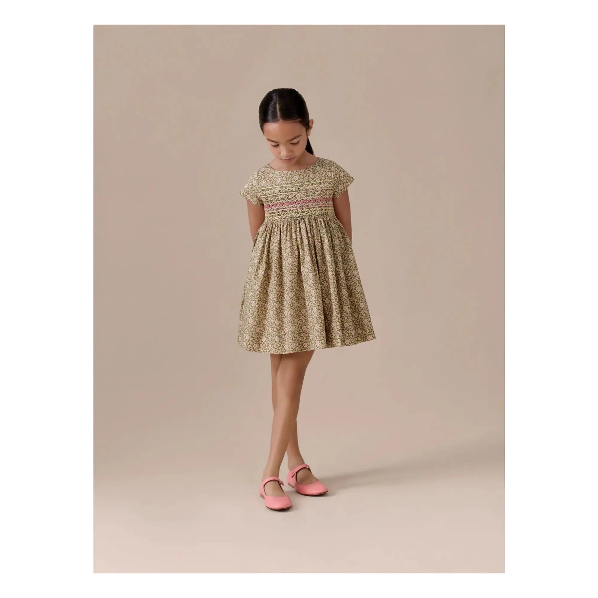 Bonpoint - Duchesse Liberty Organic Cotton Dress | Green