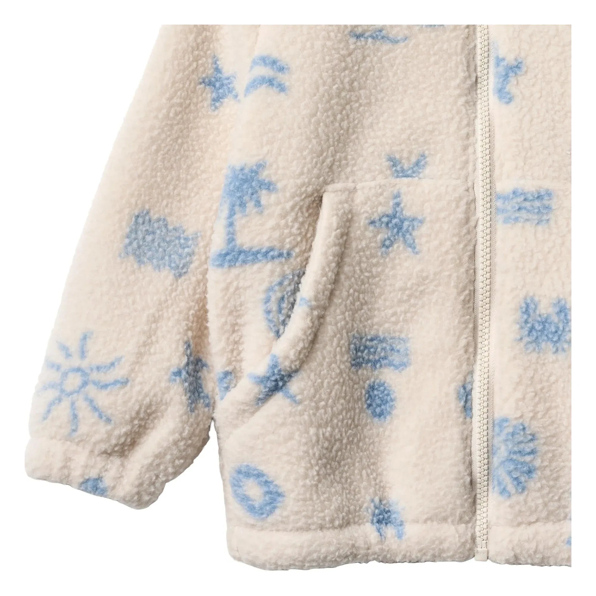 Wheat - Helge Beach Recycled Fiber Sherpa Jacket | Ecru