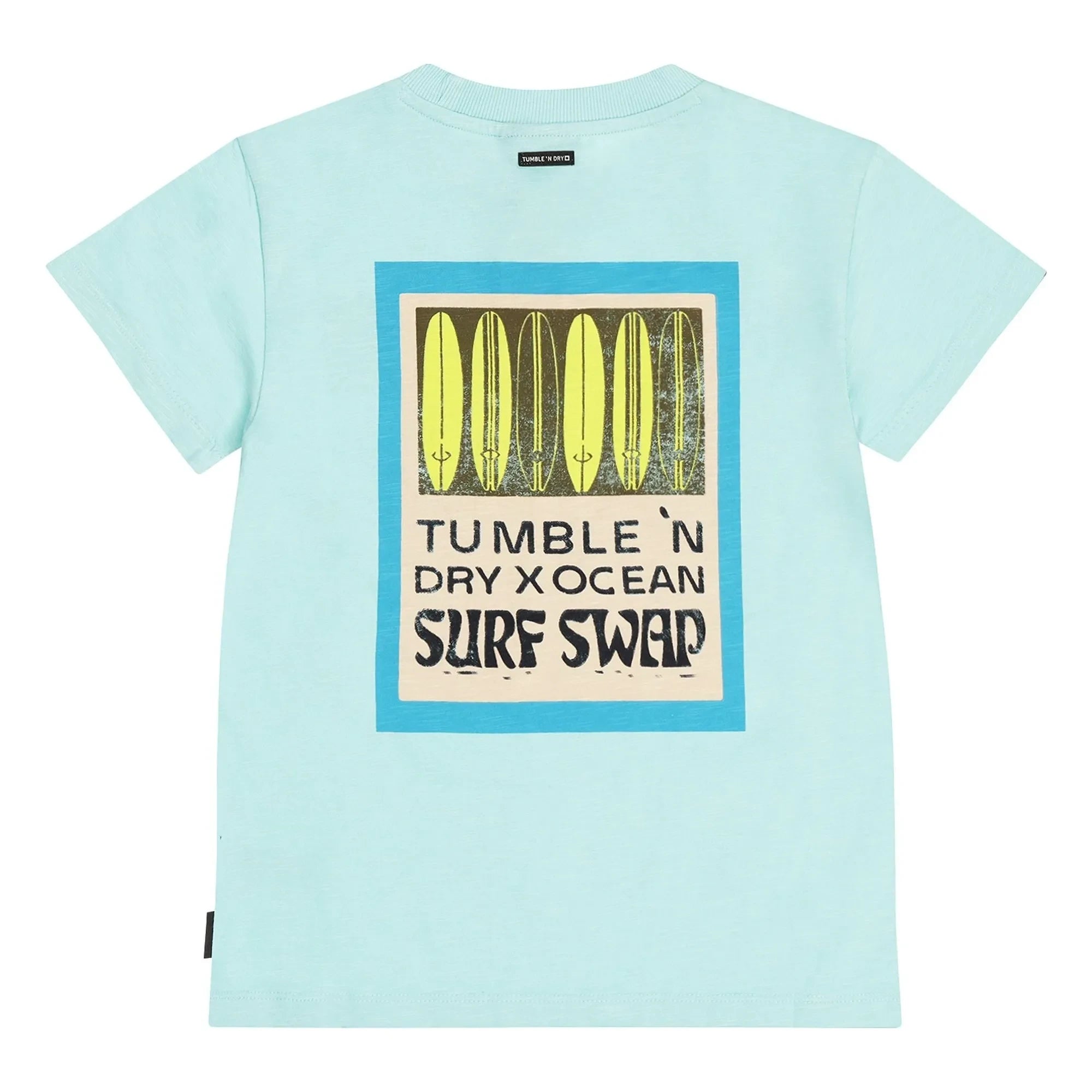Tumble N'Dry - Reef Sunset Organic Cotton T-Shirt | Light Blue