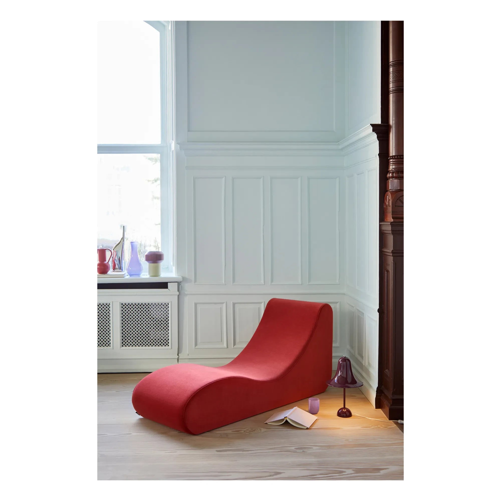 Verpan - Welle 4 Şezlong | Kırmızı