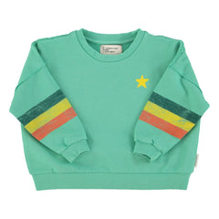 Piupiuchick - Striped Organic Cotton Sweatshirt | Green