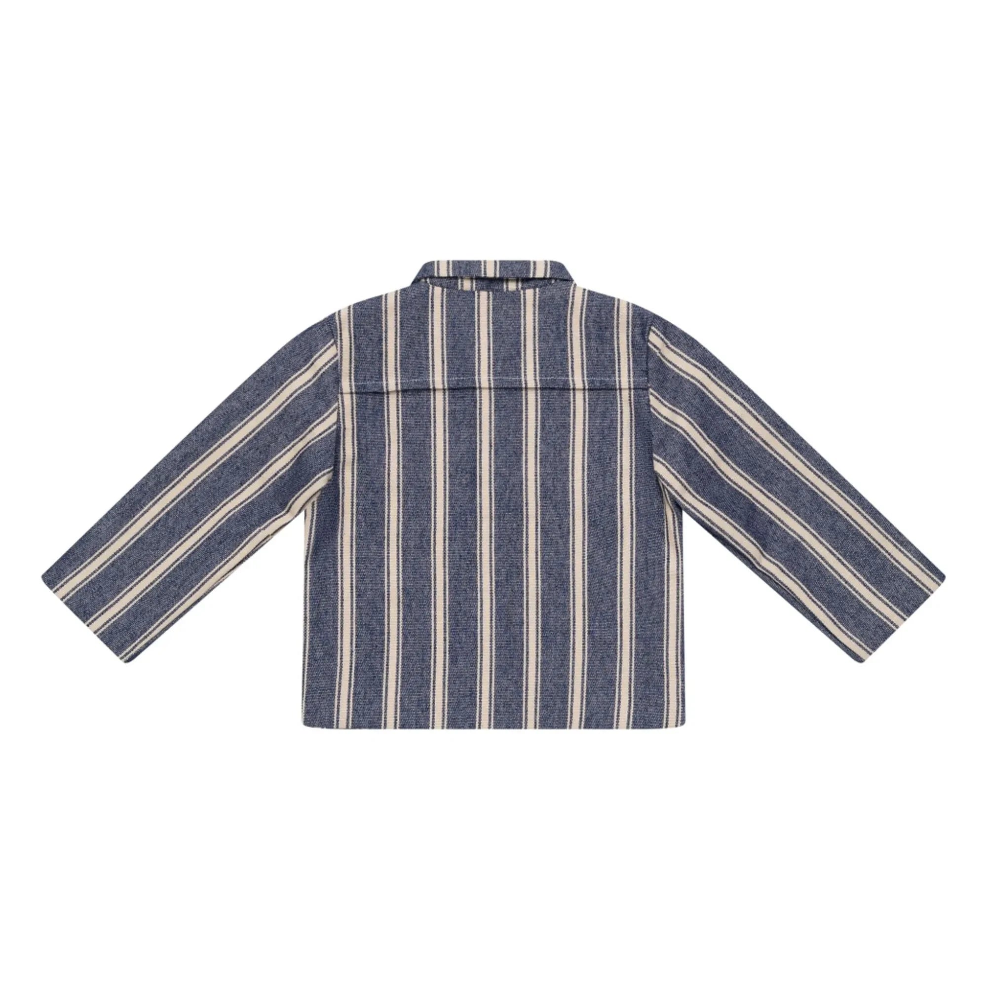 Donsje - Henrik Striped Overshirt Jacket | Blue