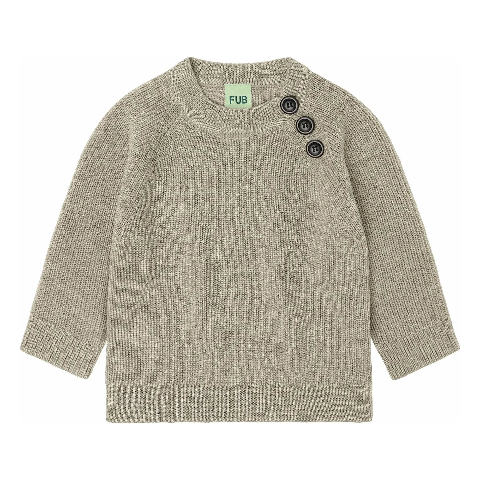 FUB - Raglan Merino Wool Sweater | Heather Beige