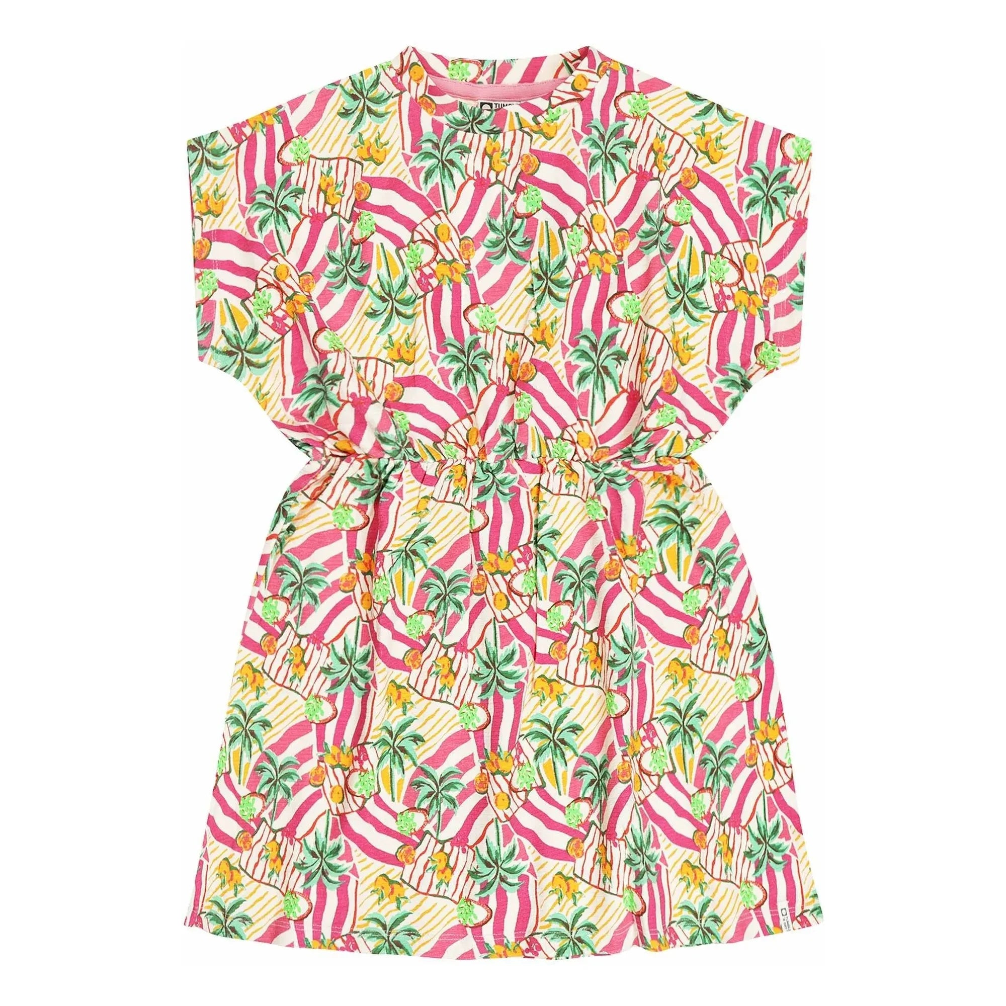 Tumble N'Dry - Marilia Palm Elbise Organik pamuk | Pembe
