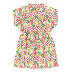 Tumble N'Dry - Marilia Palm Elbise Organik pamuk | Pembe