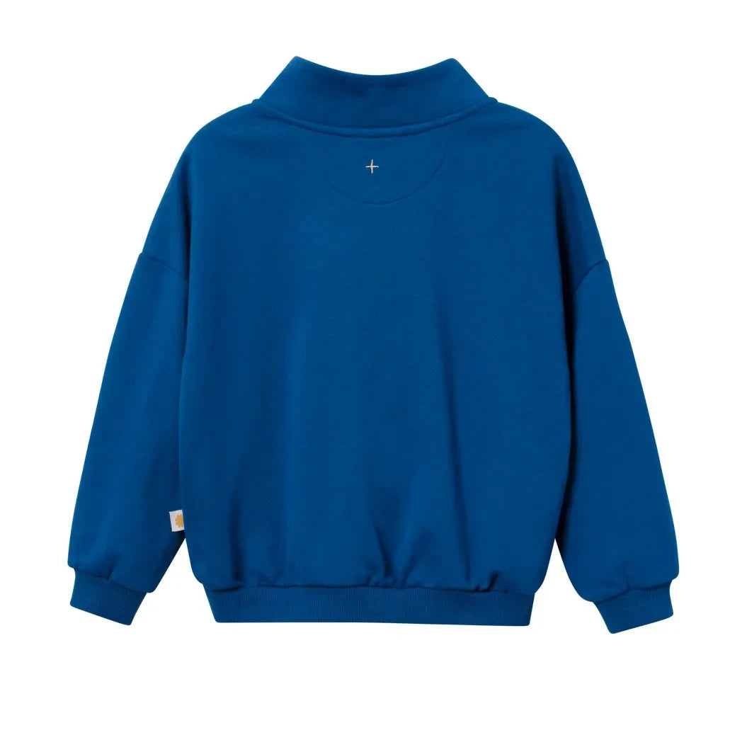 Goldie + Ace - Dağ Fermuarlı Sweatshirt | Mavi