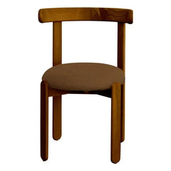 Gabrielle Paris - Purple Chair, Teak-Coated Wood, Linen Seat | Mocha