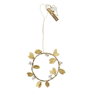 Walther & Co - Holly Branch Decorative Hanging Garland | Gold