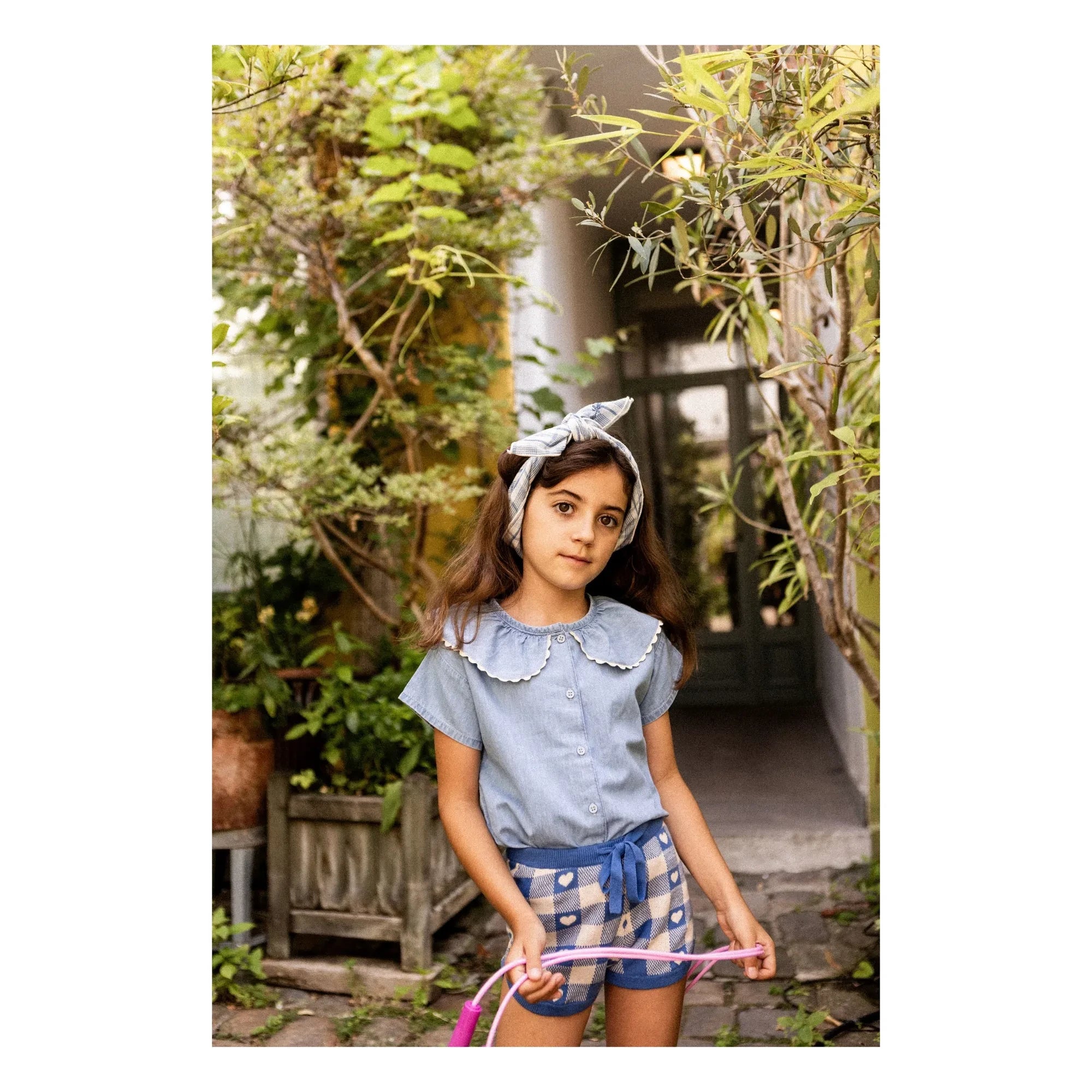 Louis Louise - Iris plaid shorts | Royal blue