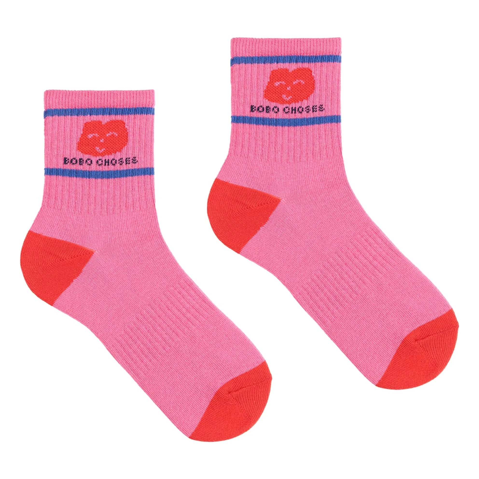 Bobo Choses - Organic Cotton Heart Socks | Fuchsia