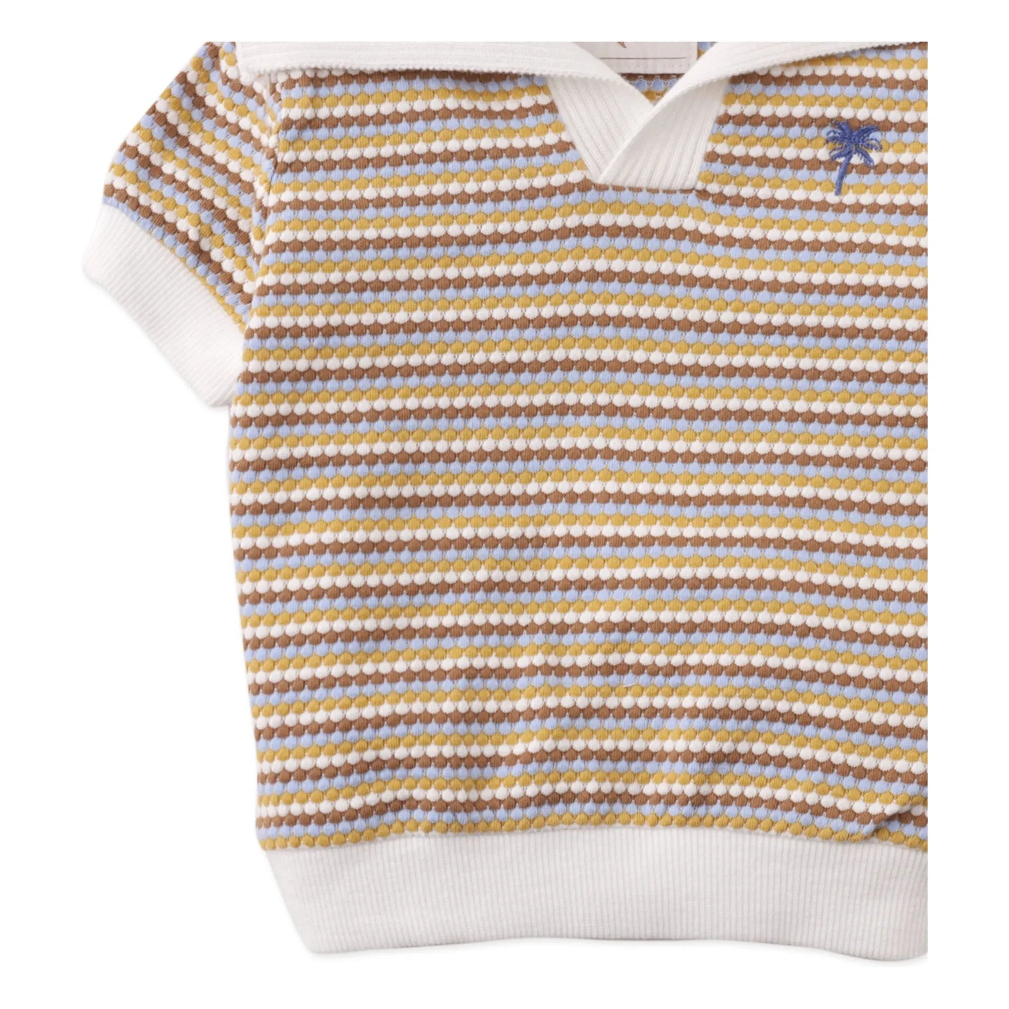 Gingersnaps - Nicholas Striped Polo T-Shirt | White