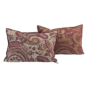 Maison de Vacances - Vice Versa Jacquard Paisley Indoor and Outdoor Cushion | Pink