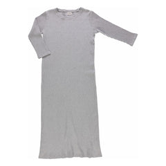Poudre Organic - Orchid Ribbed Dress - Women's Collection | Light Gray