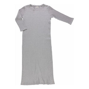 Poudre Organic - Orchid Ribbed Dress - Women's Collection | Light Gray