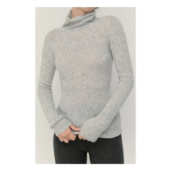 American Vintage - Razpark Polo Neck Wool Sweater | Light Gray