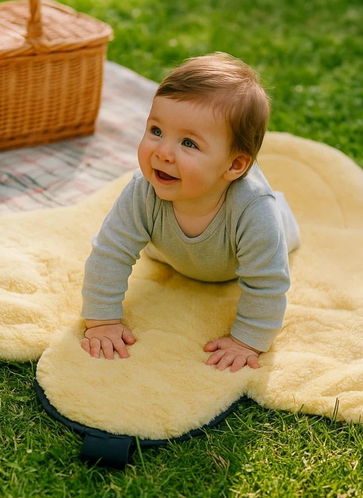 Kaiser - Naadja lambskin baby car seat insert | Khaki