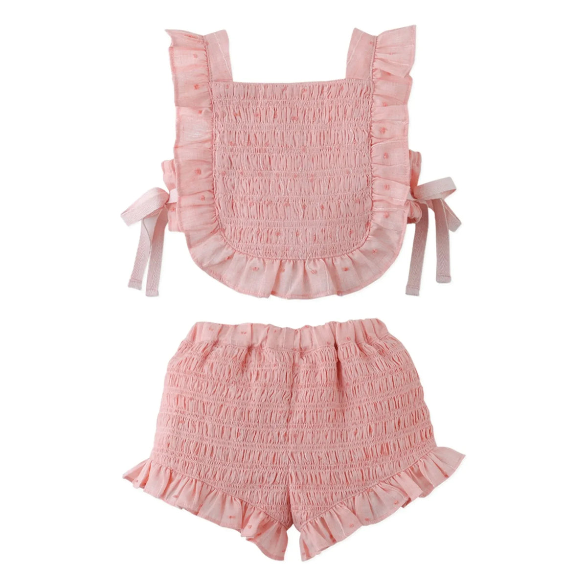Gingersnaps - Alexa Gathered Top and Shorts Set | Pink
