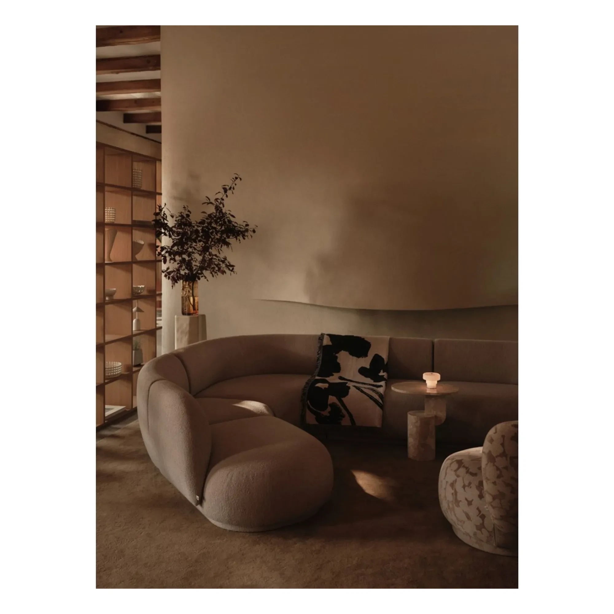 Ferm Living - Cilla Cotton Tapestry Blanket | Brown