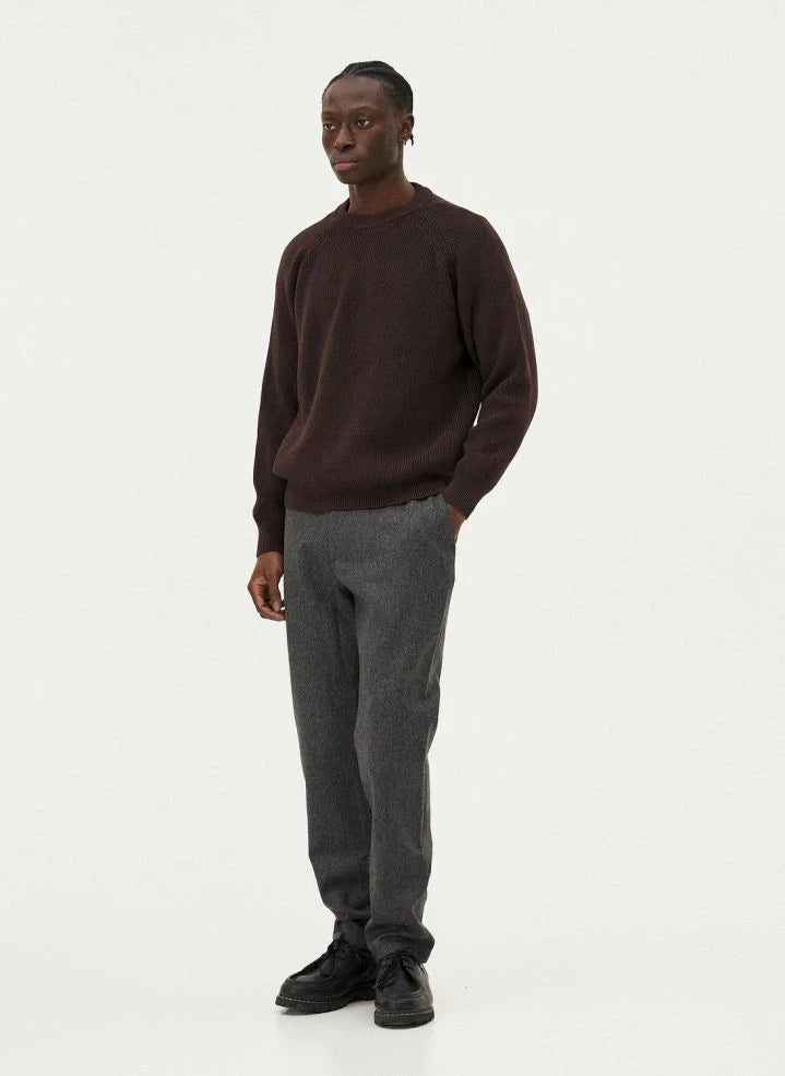 Noyoco - Oslo Sweater Merino Wool and Organic Cotton | Brown