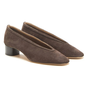 Le Monde Beryl - Luna Suede Heeled Shoes | Brown