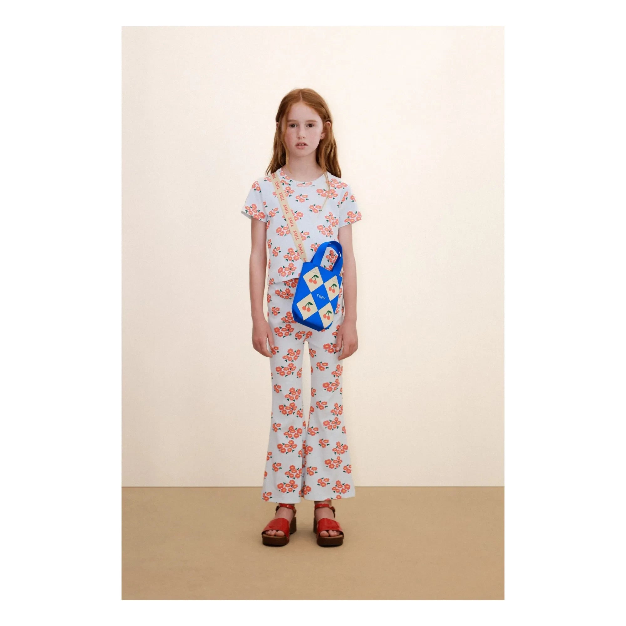 Tinycottons - T-Shirt Flowers Organic Cotton | Light blue
