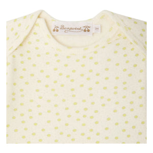 Bonpoint - Timi Polka Organic Cotton T-Shirt and Leggings Set | Ecru