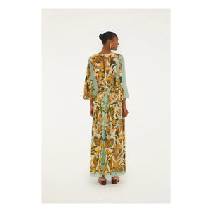 Farm Rio - Marine Garden Sand-Colored Dress | Orange