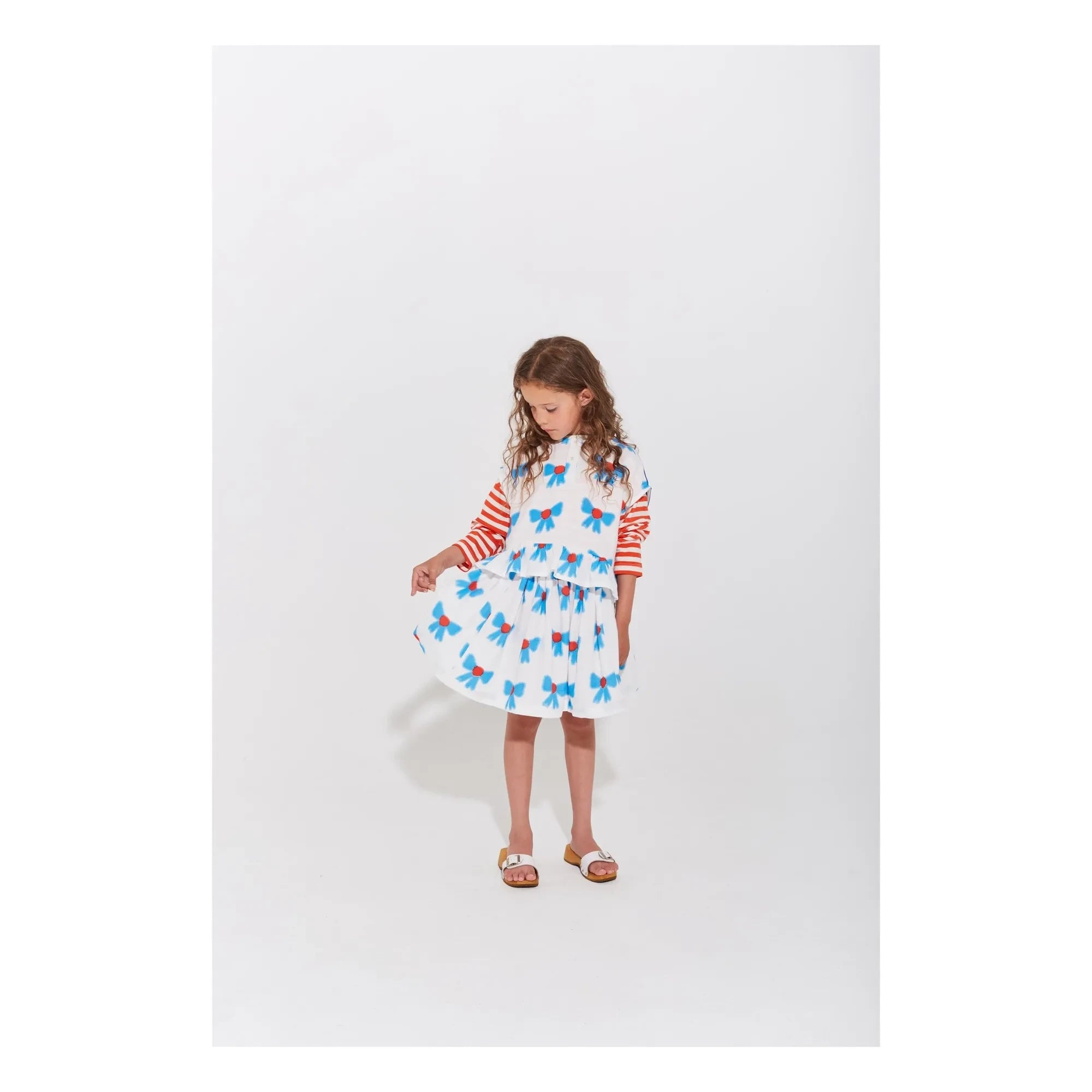 Wynken - Organic Cotton Knotted Skirt | Ecru