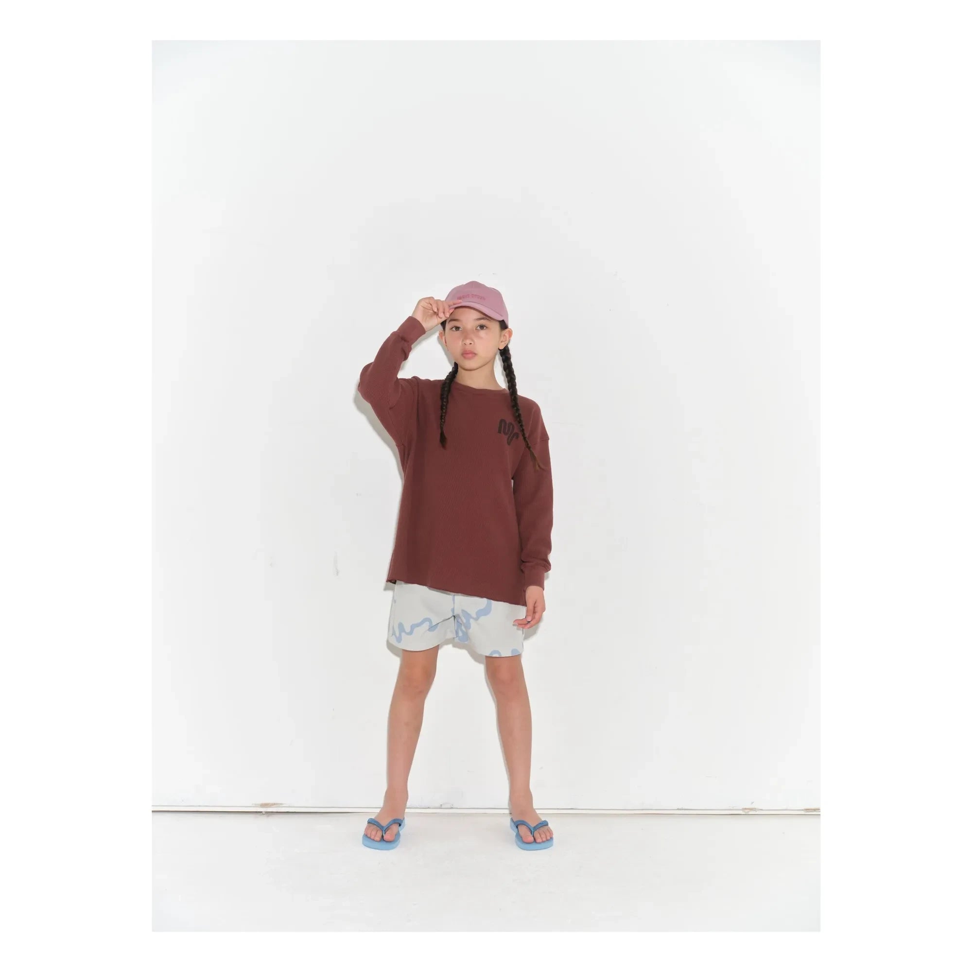 Main Story - Waffle Logo Organic Cotton T-Shirt | Chocolate