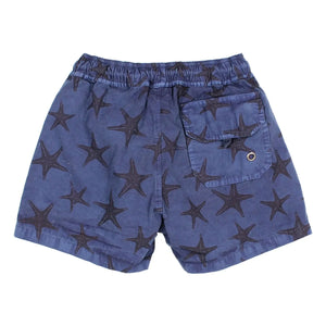 Búho - Etoiles de Mer Organic Cotton Poplin Swimsuit Shorts | Navy Blue