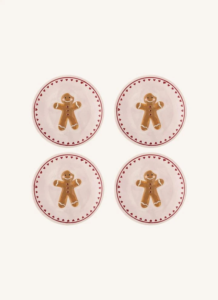 Bloomingville - Binna Sweet Plates - Set of 4 | Pink