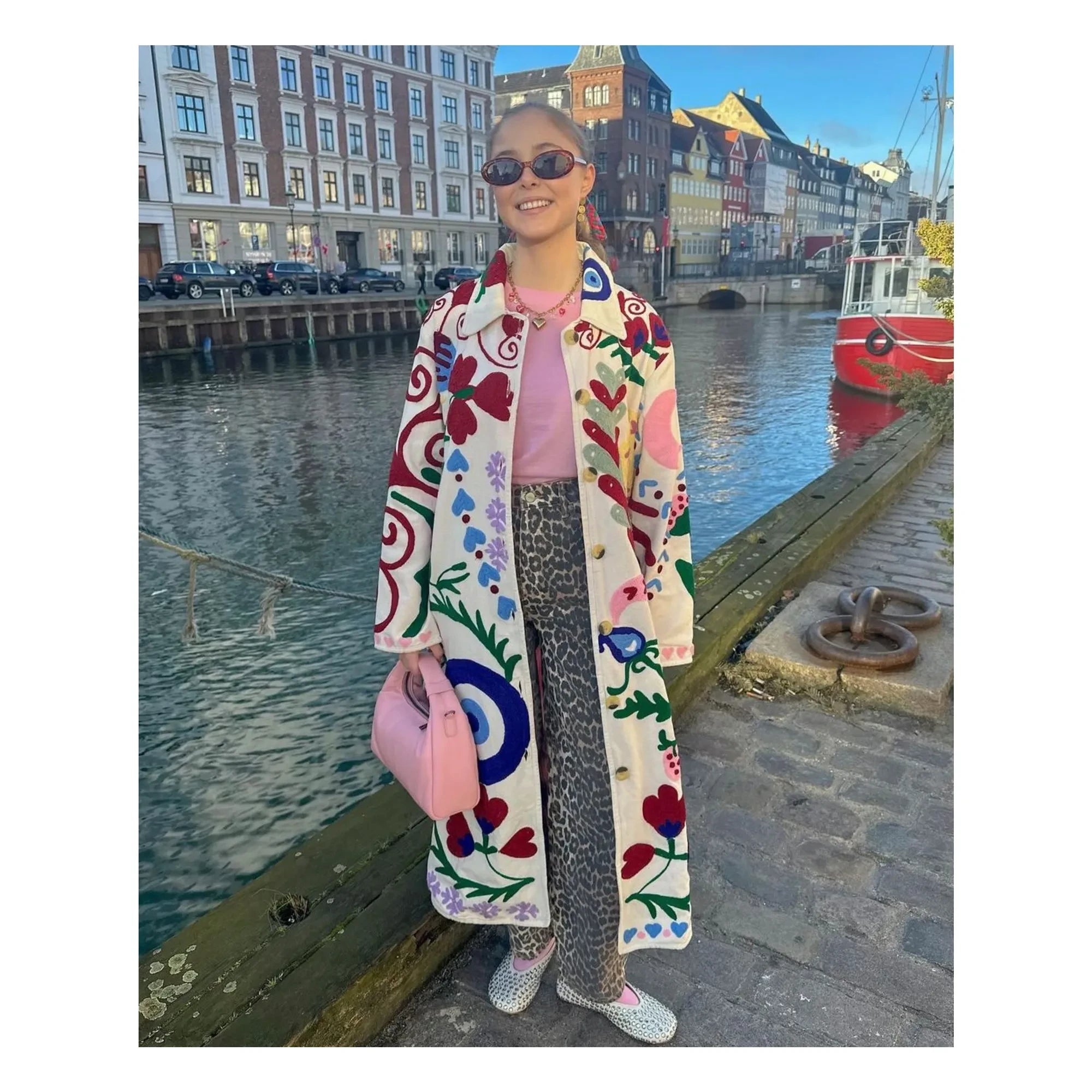 SISSEL EDELBO - Pembe Beyaz Kuğu Kaban | Beyaz