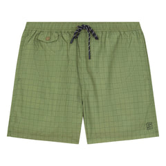 Smallable Man - Dante Checked Swim Shorts | Khaki