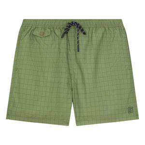 Smallable Man - Dante Checked Swim Shorts | Khaki