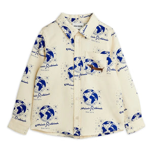 Mini Rodini - Society Tencel Shirt | Off-White