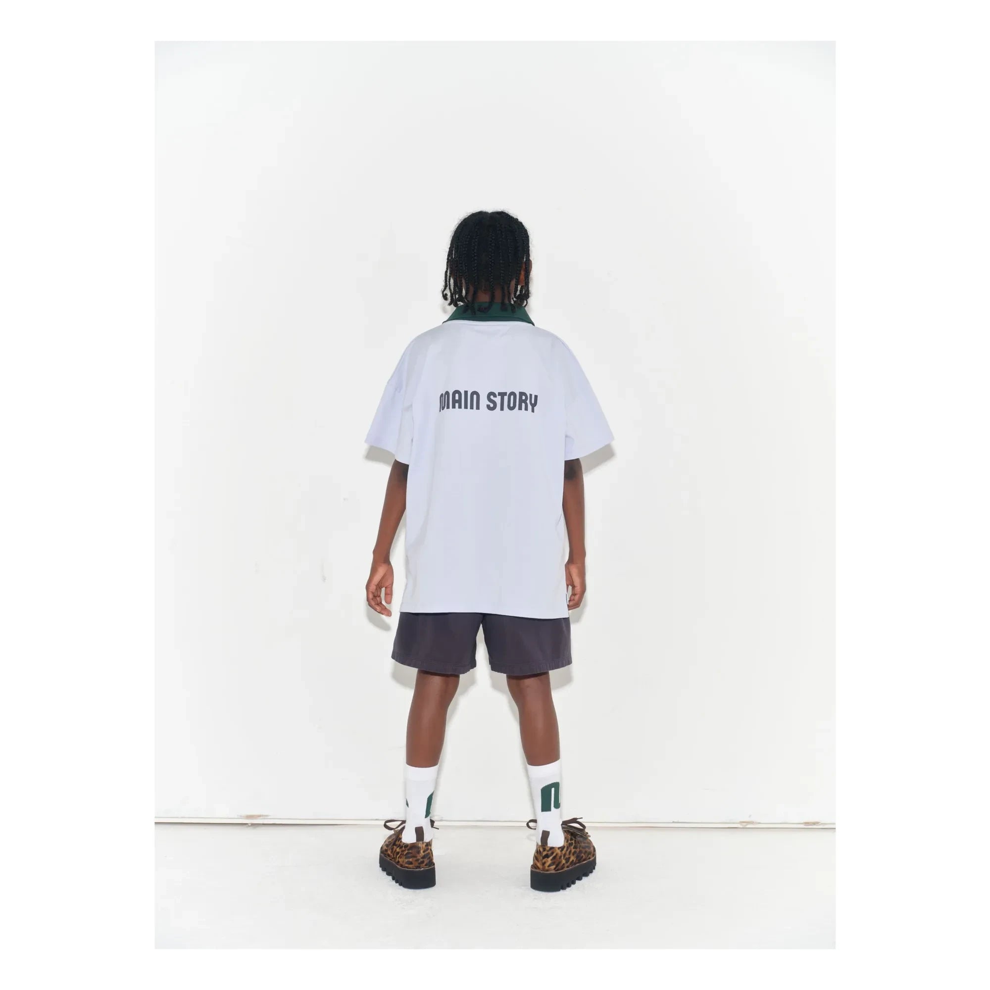 Main Story - Organic Cotton Polo Neck Sports T-Shirt | Light Blue