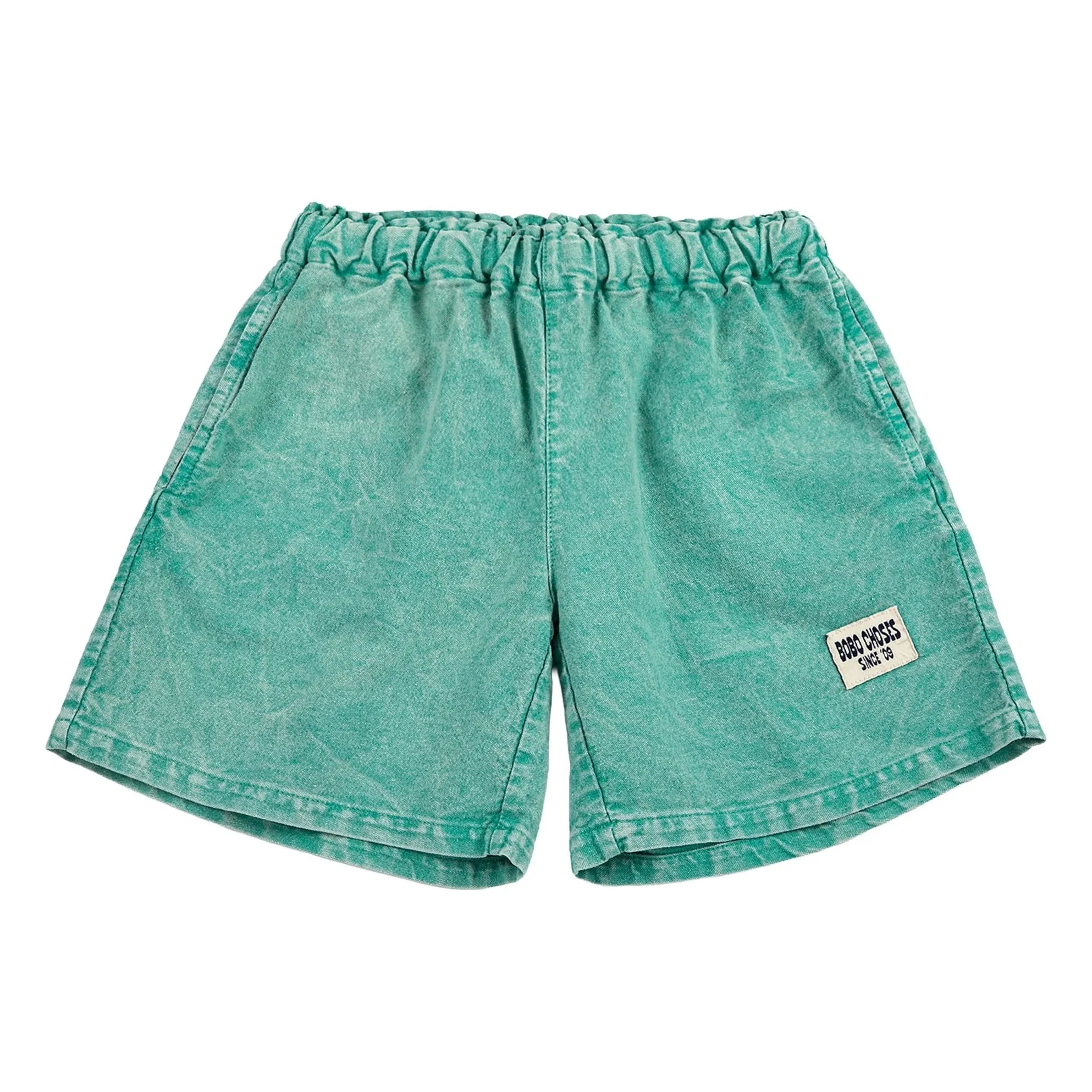 Bobo Choses - Organic Cotton Washed Shorts | Green